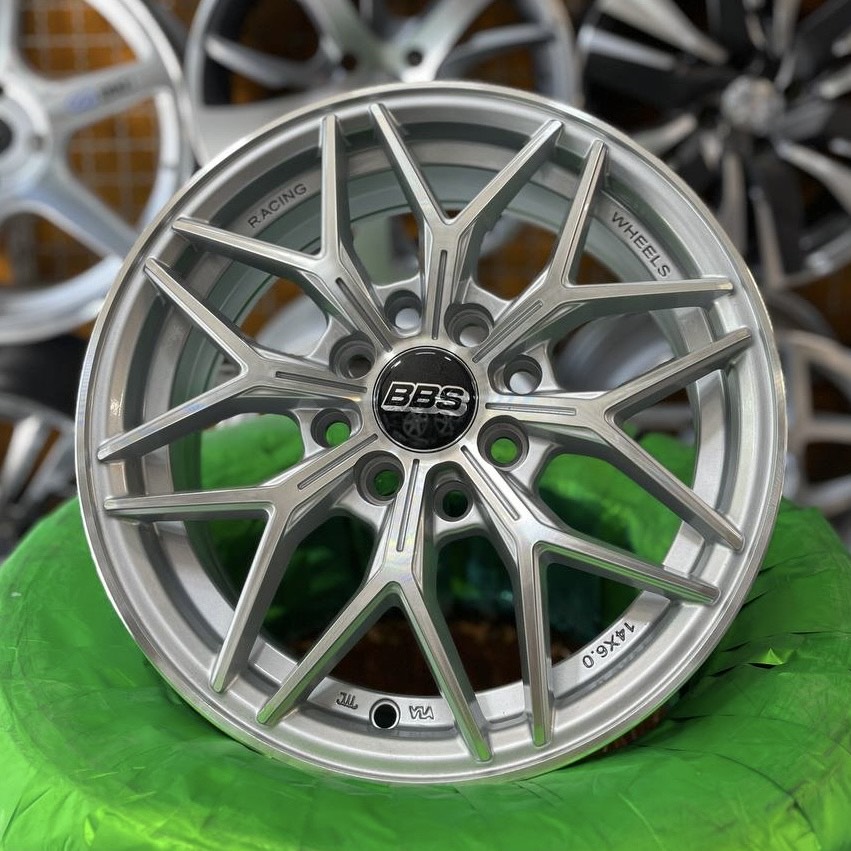 رینگ BBS بی بی اس MS سایز 14 نقره‌ای کد 1285جاپیچ100/114